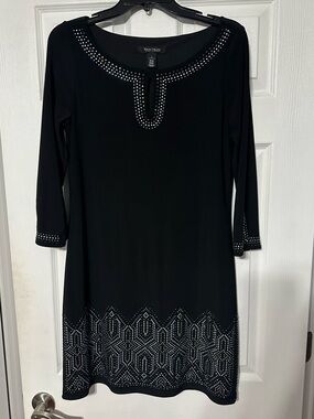White House Black Market Long Sleeve Studded Shift Dress
